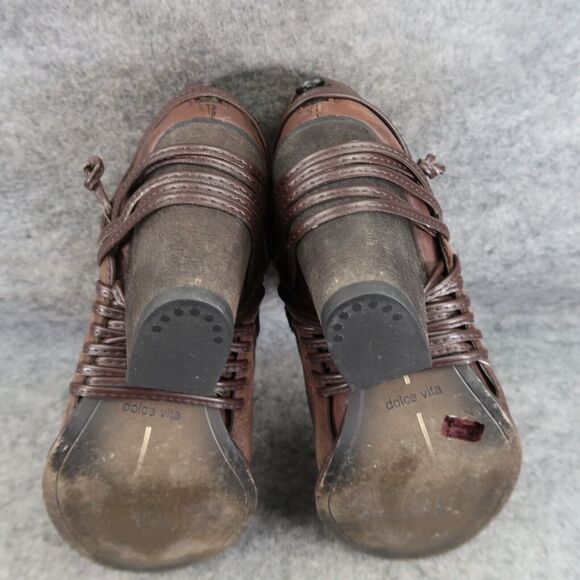 Dolce Vita Shoes Womens 5 Bootie Boho Western Leather Fashion Block Heel Brown - Picture 13 of 15